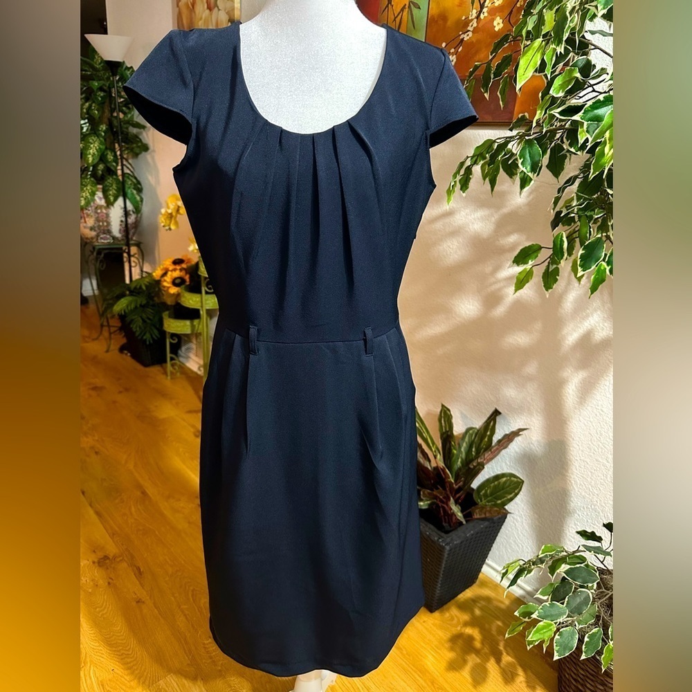 COPY - Olivia Matthews dark navy midi dress size 10